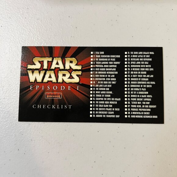 Star Wars Episode 1 Complete Widevision Trading Base Card Set 1-80 Topps - 1999 - Picture 4 of 5